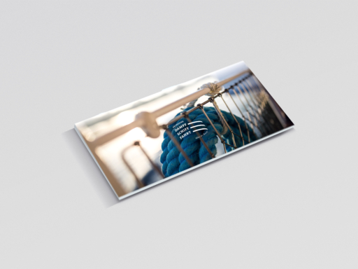 A voucher cover with a photo of a thick blue rope hanging from a railing.